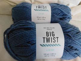 Big Twist Living Twilight blue lot of 2 Dye Lot 192570 - £7.96 GBP
