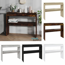 Modern Wooden Narrow Home Hallway Console Table With Storage Shelf Wood Tables - £44.53 GBP+