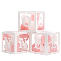 One Boxes For 1St Birthday, First Birthday Decoration For Girl, 3Pcs Baby Shower - £16.05 GBP