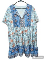 Unbranded Everyday  Women&#39;s  3XL Floral Mixed Printed  V Neck Boho Dress - £8.75 GBP