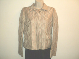 Linda Allard Ellen Tracy Blazer Size Petite 2 XS Peach-Tan 66% Silk/Rayon Jacket - £22.92 GBP