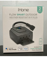 iHome Flow Smart Outdoor Weather -Resistant Wi-Fi Plug 2 smart outlets. ... - £14.80 GBP