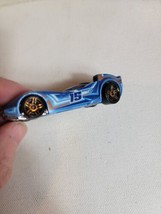 2000s Diecast Toy Car VTG Mattel Hot Wheels Scoopa Di Fuego Blue - $8.37