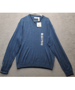 Concepts by Claiborne Sweater Mens Size XL Blue Knit Long Sleeve V Neck ... - $32.44