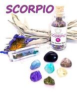 SCORPIO Zodiac Gift Set of Roller Bottle + Crystals + Incense ~ Astrolog... - £32.85 GBP