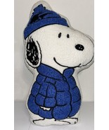 NOURISON HOME 2024 Peanuts Snoopy W/Blue Puffer Jacket &amp; BEANIE 19&quot; Pill... - $45.49