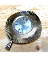 Vintage 1967 Timex Gold Tone Aluminum Hand-Wind Mechanical Pendant Pocke... - £29.70 GBP