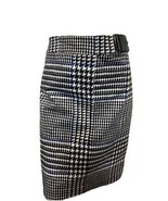 Michael Kors Black, White, Blue Checked Lined Straight Pencil Skirt Size 10 - $704.58 MXN