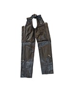 Harley Davidson Chaps Womens XS Black Genuine Leather Adjustable Waist Vtg - €32,45 EUR