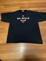 Chicago Bulls Da Bulls Vtg Adidas Shirt Black Size Large Jordan Basketball  - $34.65