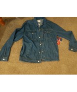 NWT Men&#39;s Jean denim Jacket BUD Budweiser Button Up Interior Beer Pocket... - $47.80 CAD