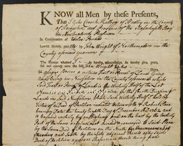 1765 Antique Colonial Deed Hadley Prov Ma Bay Giles Crouch Kellogg John Wright - £229.73 GBP
