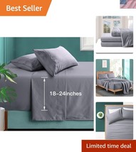 Luxury Queen Sheet Set - 1800 Thread Count Extra Deep Pockets for 24&quot; Ma... - $728.59 MXN