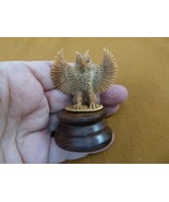 (tb-bird-21) lil dancing tan Horned Owl TAGUA NUT palm figurine Bali lov... - £40.42 GBP