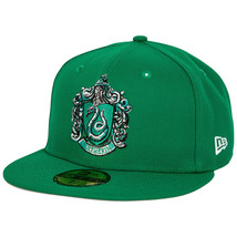 Harry Potter Slytherin House Crest New Era 59Fifty Fitted Hat Green - £39.31 GBP