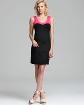 Trina Turk  Women&#39;s Stacie Dress Pink and Black Block Print Dress Size 2 - £38.95 GBP