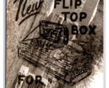 RPPC Comic Graveyard Coffin Box For Smokers Overprint UNP LL Cook Postca... - £12.80 GBP