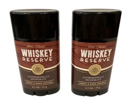 X 2 Bath Body Works Whiskey Reserve Mens Collection Antiperspirant Deodorant Lot - $25.94