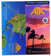 American Trans Air System Timetable June to September 1997 ATA  - $13.86