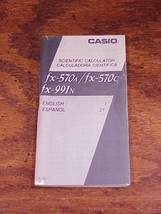 Casio Scientific Calculator Instruction Manual, for fx-570a, fx-570c, fx-991n - $5.95