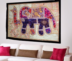 Indian Vintage Cotton Wall Tapestry Ethnic Elephant Hanging Decor Hippie X55 - £19.18 GBP