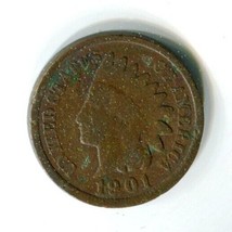 1901 Indian Head Penny United States Small Cent Antique Circulated Coin 03709 - £4.18 GBP