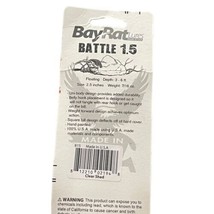 Bay Rat Battle MD Crankbait Rattle Depth 7’-9’  2.5” 1/2 Oz Clear Shad - $10.25