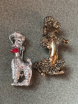Vintage Lot of Gerry’s Goldtone &amp; SIlvertone POODLE Puppy Dog Pins Brooches – - £9.02 GBP