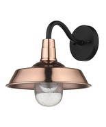 Shiny Copper Shallow Plate Shape Wall Light 10x10.5 Inches - $273.06 CAD