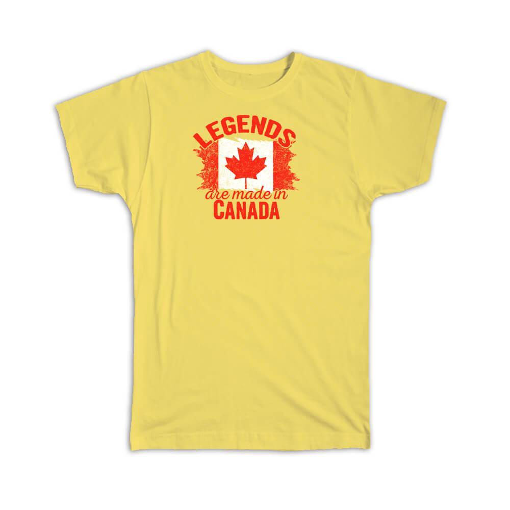 Legends are Made in Canada : Gift T-Shirt Flag Canadian Expat Country Item image 8