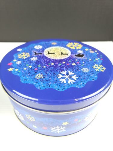 Primary image for New 2 Santa Sleigh Canisters or Trincket,  Can, Cookie Tin 6” Small Christmas