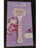 Gillette Venus Comfort Glide Freesia Women&#39;s Razor &amp; 2 Cartridges (D4) - £9.91 GBP