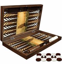 LaModaHome Turkish Backgammon Set, Wooden, Board Game for Family Game Nights, Mo - £51.37 GBP