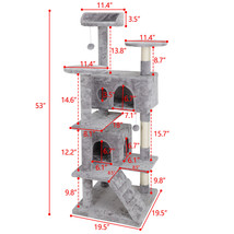 Scratching Post Condo Tower 53&quot; Cat Tree Activity Playhouse W/ Cave Ladders - £69.11 GBP
