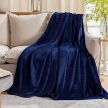 Jiahannha Fleece Blanket Plush Throw Blanket Navy Blue(50 By 60 Inches),Super - £28.76 GBP