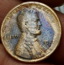  1917-S Lincoln Wheat Small Cent Penny 1C -WOODGRAIN Improper Alloy Error - £3.94 GBP