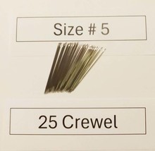 Size # 5 Crewel/Embroidery Needles--Twenty-Five (25) - $8.49