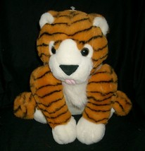 12&quot; Vintage 1994 Fordlet Black Orange Striped Tiger Stuffed Animal Plush Toy Big - £22.01 GBP