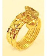 18k gold 7 days ring with bell/ heart  ( size 4.5) - $410.77