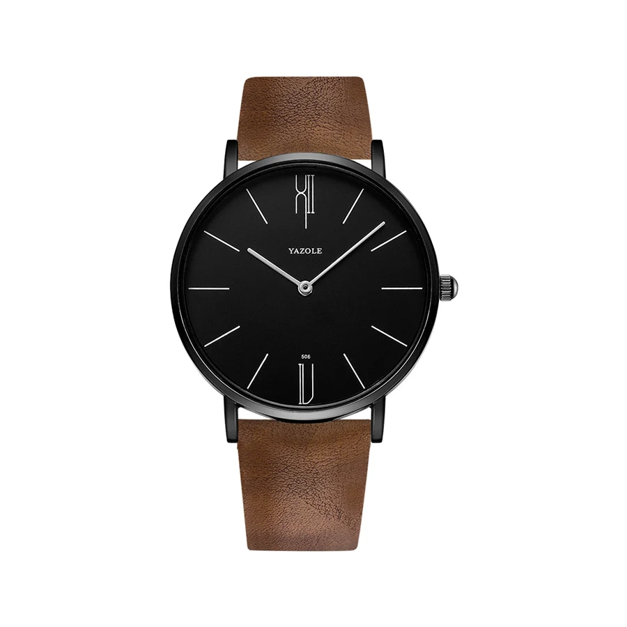 Minimalism Men&#39;s Watches Leather Bussiness Quartz Watch Simplicity Water... - $17.49
