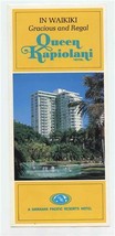 Queen Kapiolani Hotel Brochure 1978 Waikiki Honolulu Hawaii - $23.76