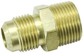 LTWFITTING Brass Flare 5/8&quot; OD X 3/4&quot; Male NPT Connector Tube Fitting(Pack of 5) - £26.98 GBP
