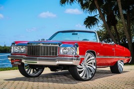 1974 Chevrolet Caprice low rider AI red | 24x36 inch POSTER | classic - £18.03 GBP