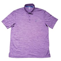 Greg Norman Attack Life Play Dry Men&#39;s L Heather Purple Short Sleeve Polo Shirt - £12.74 GBP