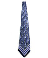 Jay Jacobs Purple And Blue Neck Tie Geometric 100% Silk - €3,79 EUR