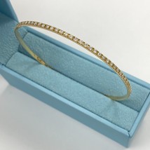 1.75Ct Diamond Eternity Bangle Bracelet Stackable Slip On 14k Yellow Gold - £2,476.48 GBP