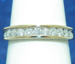 1/2 ct DIAMOND BAND RING REAL SOLID 10 K GOLD 2.7 g SIZE 7 - £584.26 GBP