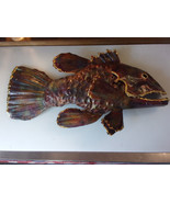 GROUPER ART Fish Wall Art  hand hammered Copper/Brass 25&quot; X 13&quot;  Great P... - $7,432.89 MXN