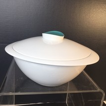 Johann Haviland JOH405 Covered Casserole Solid Colors White  Turquoise A... - $22.49