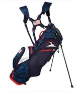 Sun Mountain Pebble Beach Golf Stand Bag Blue Camouflage Rain Hood 6-Poc... - $273.52 CAD